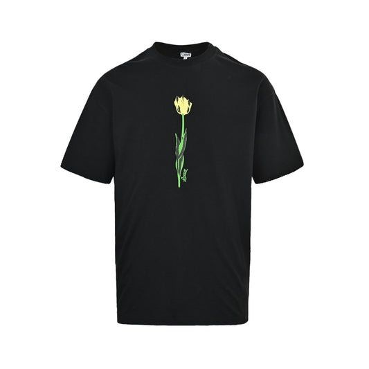 Loewe/Luo Yiwei tulip flower print short sleeves
