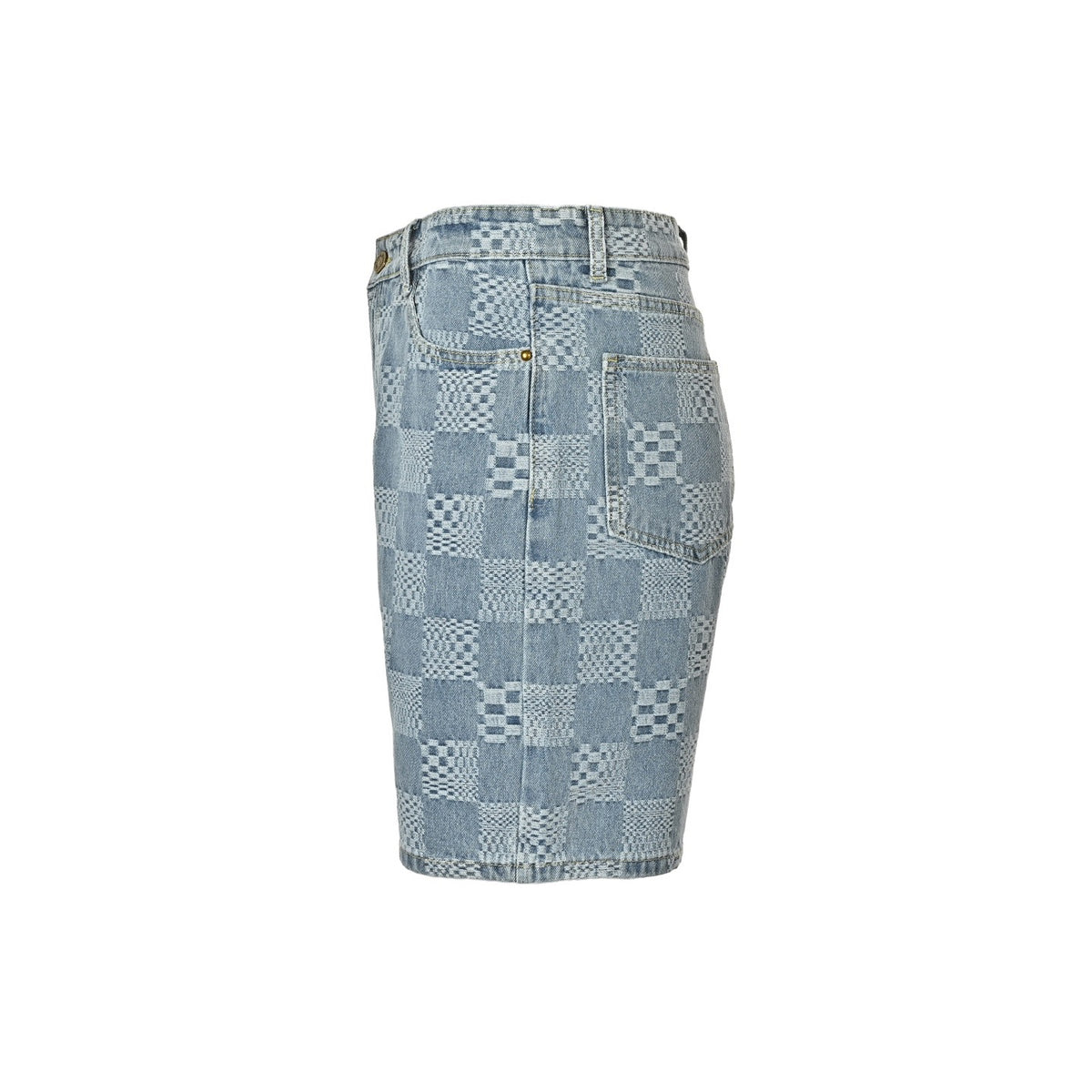 Louis Vuitton checkerboard suit denim shorts