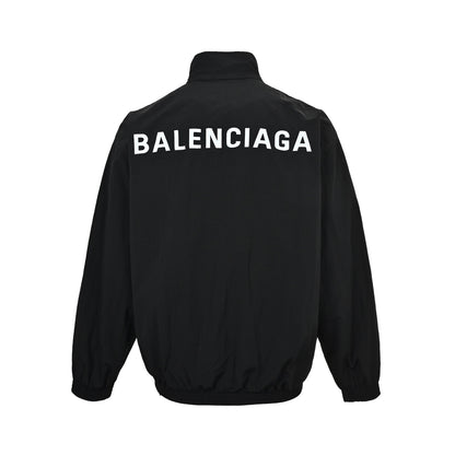 Balenciaga/ Balenciaga Mirrored Letters Embroidered Sports Jacket