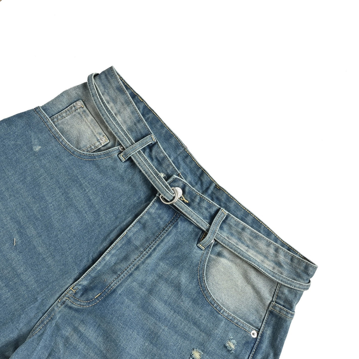 Acne Studios waistband ripped denim shorts