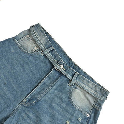 Acne Studios waistband ripped denim shorts
