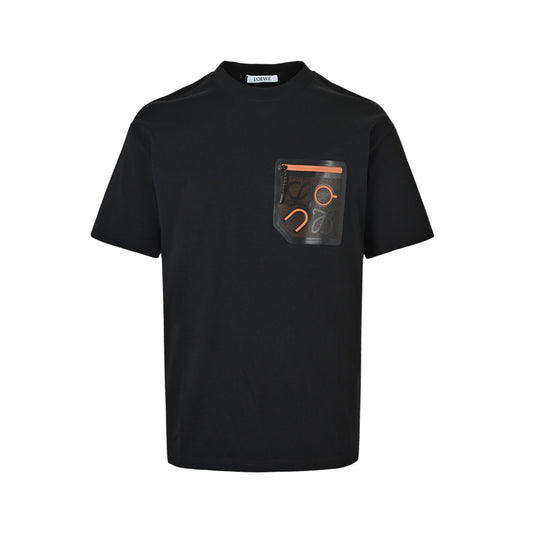 Loewe/Luo Yiwei Angpa embossed pocket logo short sleeves
