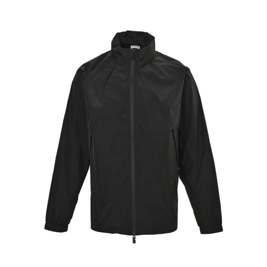 Burberry 25Fw solid color hidden hood jacket with horse embroidery on the back