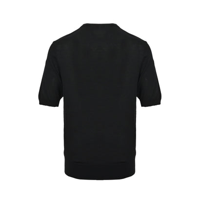 Prada knitted short sleeves with logo embroidered on the chest