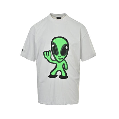 Balenciaga Dissolving Smiley Alien Short Sleeves