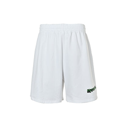 Balenciaga 26ss scrambled letter tape shorts