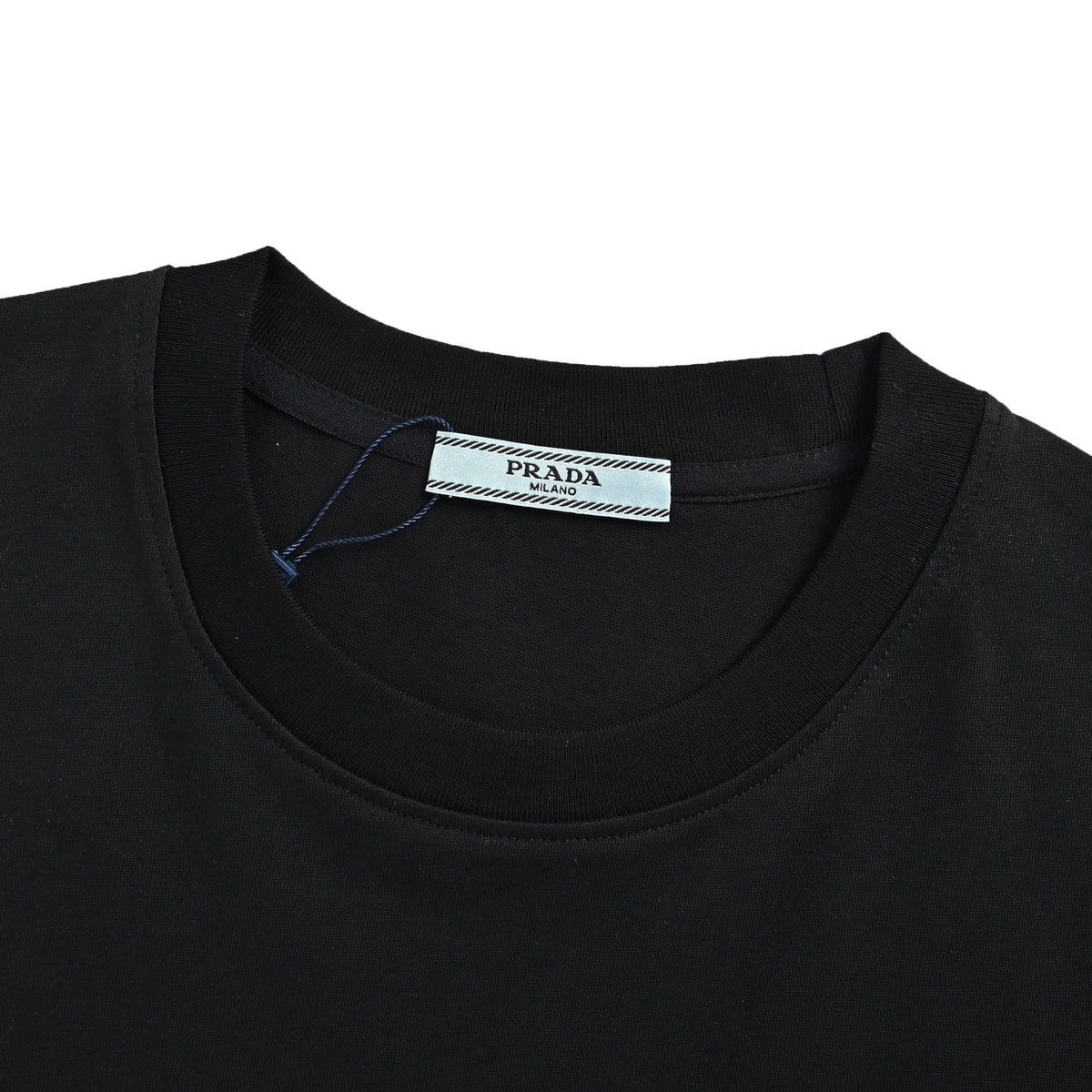 Prada 26ss emblem letter embroidered short sleeves