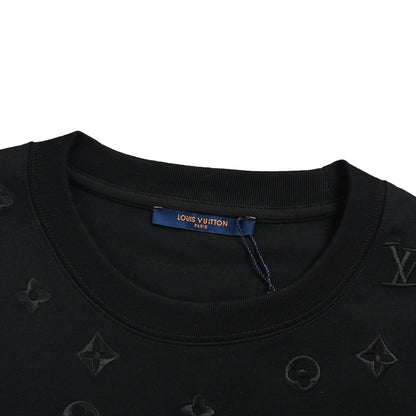 Louis Vuitton dark pattern half-length presbyopia logo embroidered short sleeves