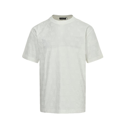 Balenciaga 26ss all-over presbyopia jacquard short sleeves