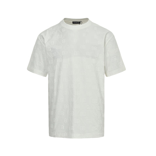 Balenciaga 26ss all-over presbyopia jacquard short sleeves