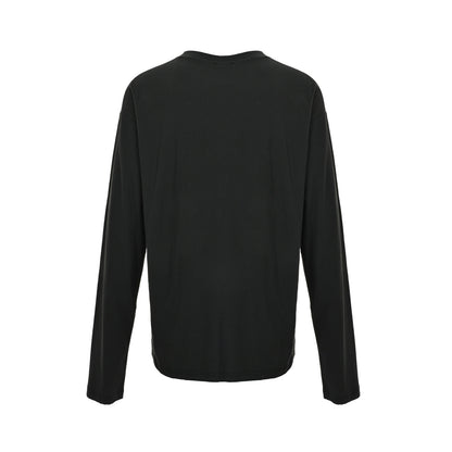 Acne Studios New Year Limited Pink Flocked Letter Print Long Sleeve T-Shirt