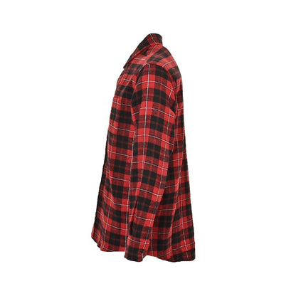 Celine 24Fw Arc de Triomphe embroidered plaid shirt