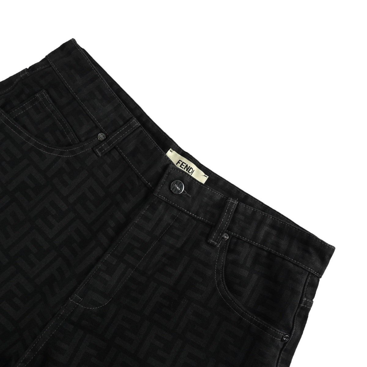Fendi full printed FF suit jeans
