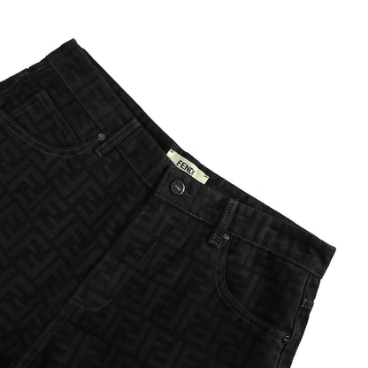 Fendi full printed FF suit jeans