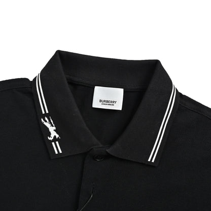 Burberry classic neckline war horse embroidered Polo short sleeves