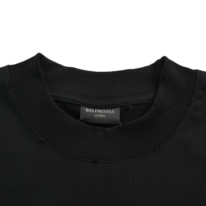 Balenciaga 26ss perm letter logo short sleeves