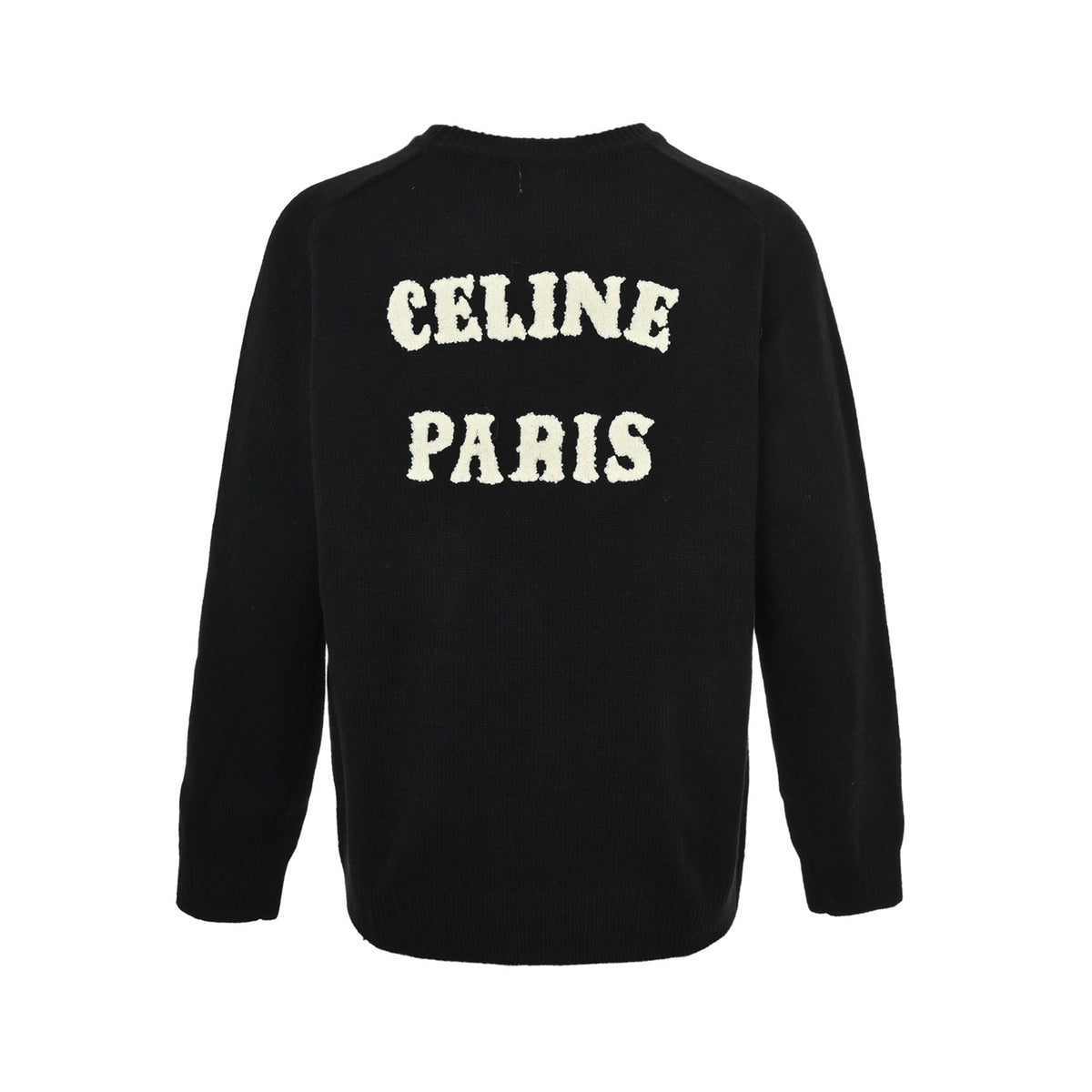 Celine Arc de Triomphe back letters terry embroidered sweater