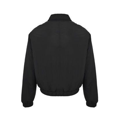 Ami metallic love nylon padded lapel jacket