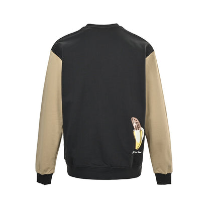 Fendi inverted triangle fun printed patchwork crew neck sweatshirt