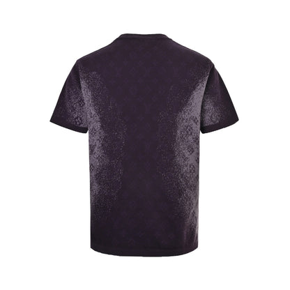 Louis Vuitton 26ss presbyopic gradient jacquard knitted short sleeves