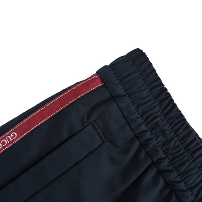 Gucci side red stripe web trim sports trousers