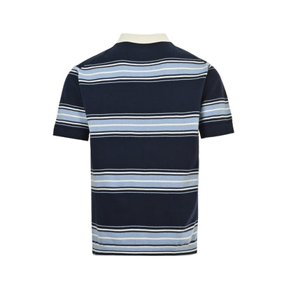 Dior 25ss lily of the valley embroidered striped knitted Polo short sleeves