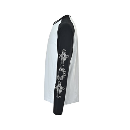 Chrome Hearts/Chrome Heart Sanskrit neckline color matching long sleeves
