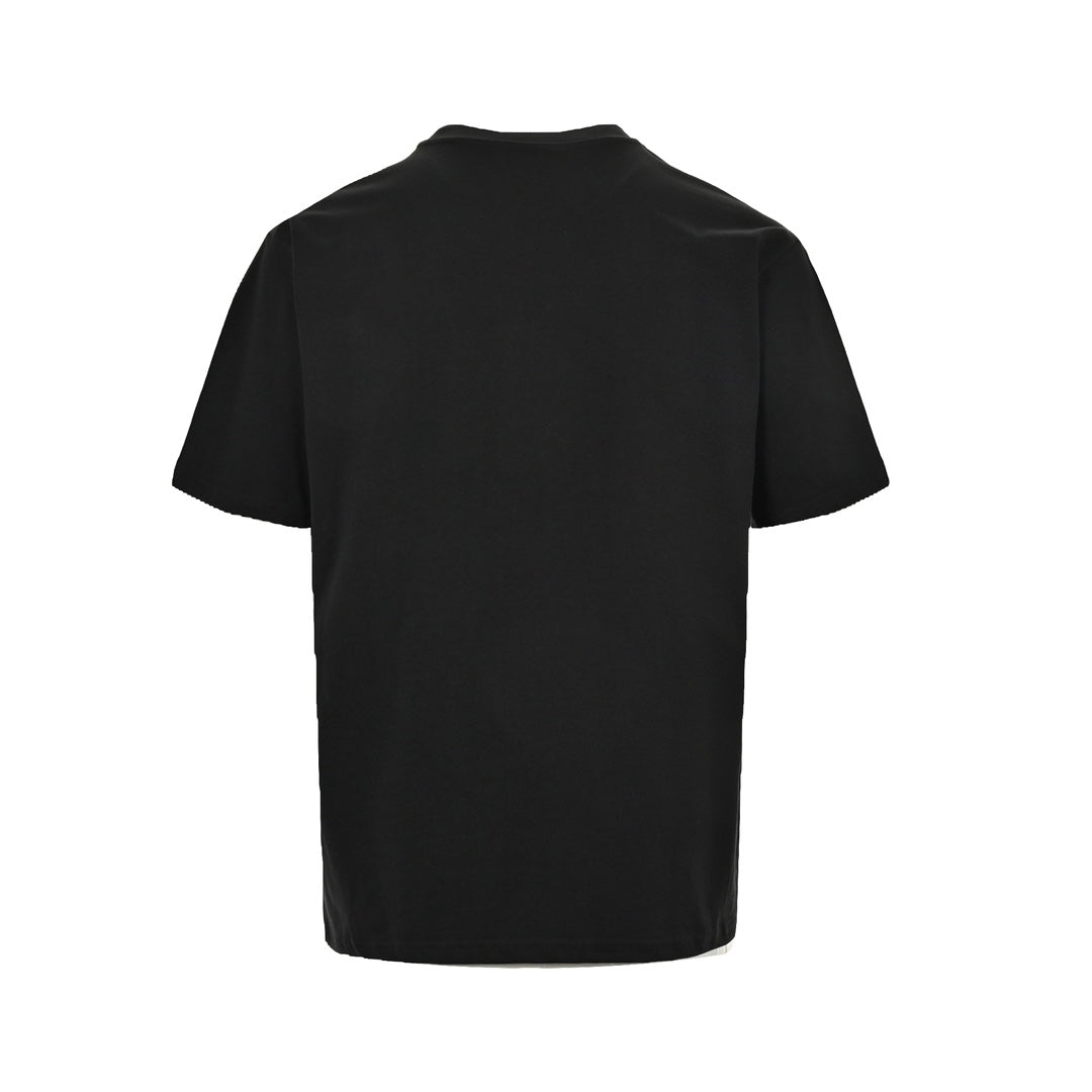 Loewe/Luoyiwei embossed logo leather patch pocket short sleeves