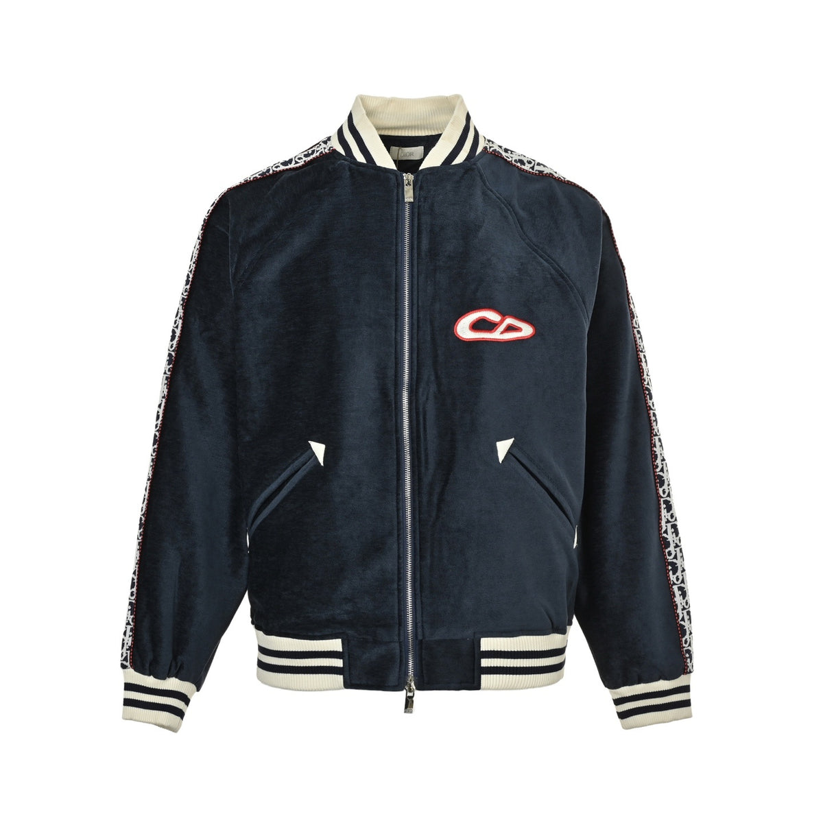 Dior KAWS joint Year of the Snake limited edition webbing embroidered baseball jacket