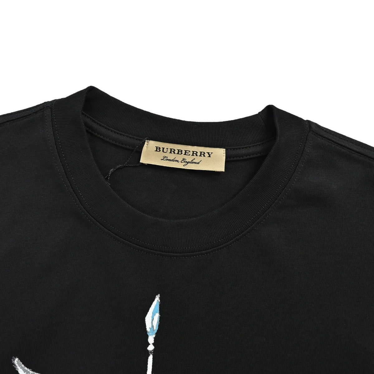 Burberry 26ss hand-painted splash ink knight short sleeves