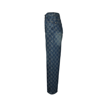 Louis Vuitton Damier checkerboard skateboard jeans