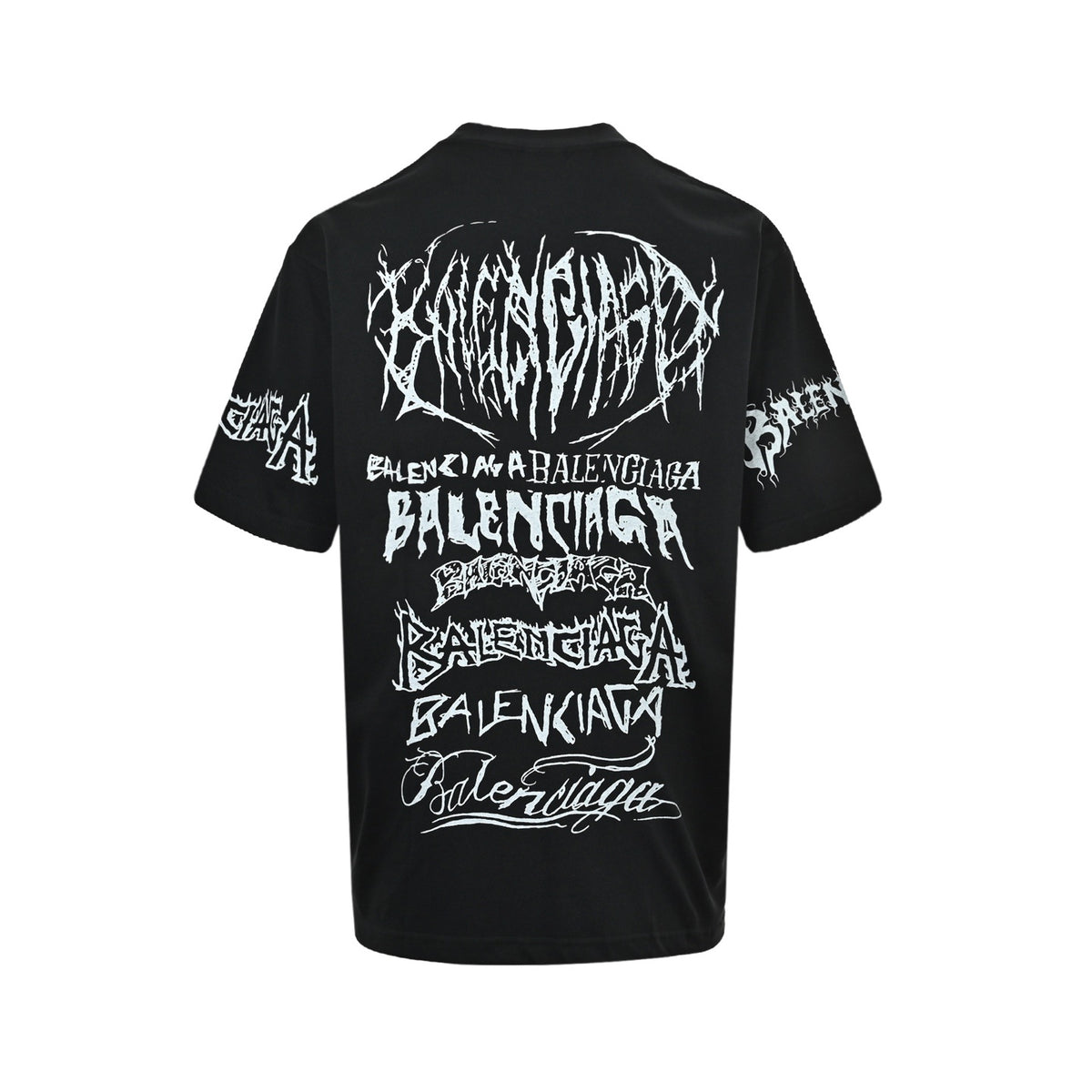 Balenciaga letters are printed all over with breathable graffiti short sleeves