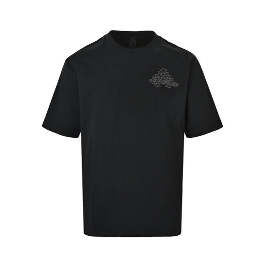 Chrome Hearts/Chrome Heart 26ss Heavy Industry Hollow Embroidered Short Sleeves