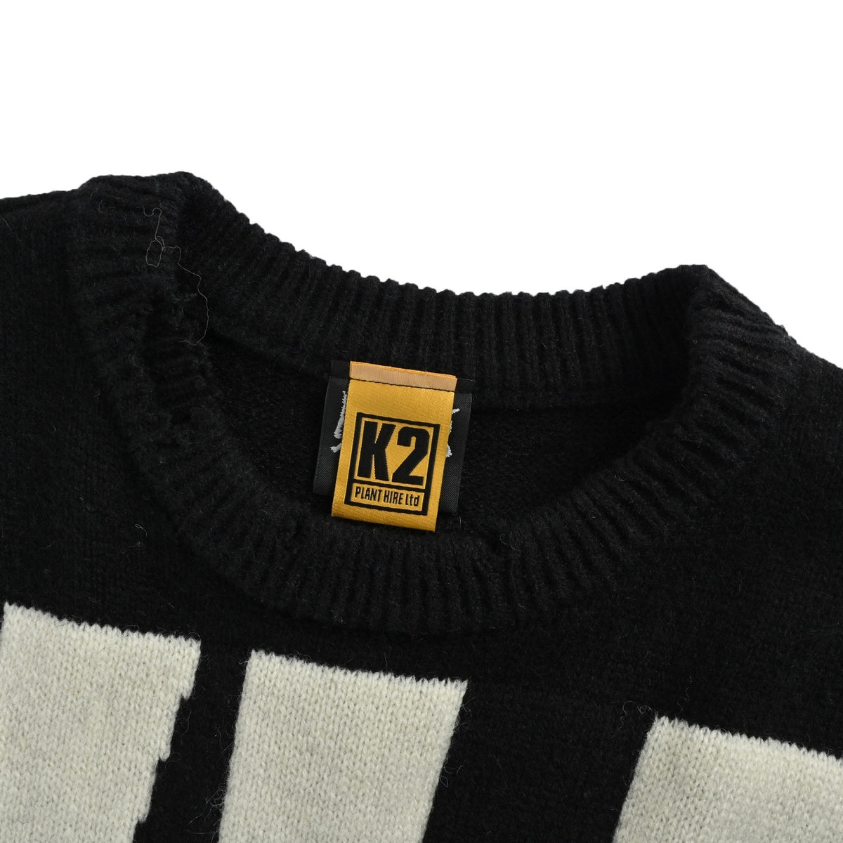 SAINT MICHAEL joint KLF letter jacquard crew neck sweater