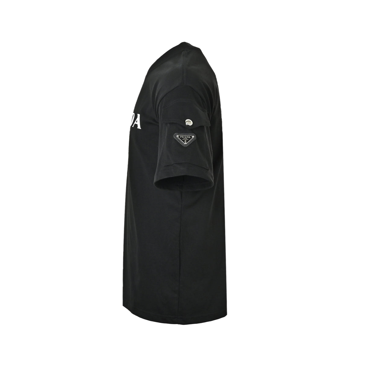 Prada laminated letter sleeve pocket triangle logo short sleeves