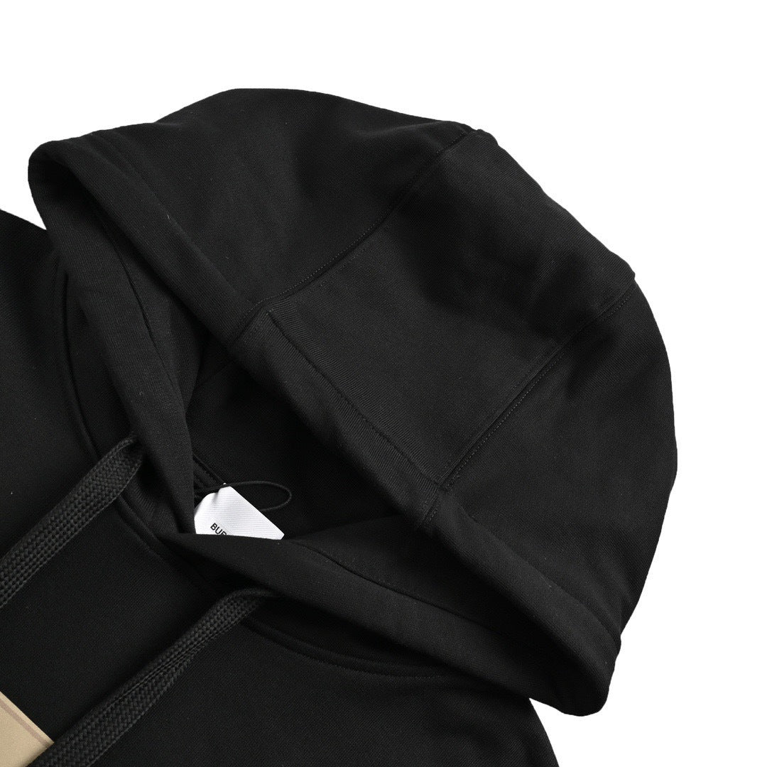 Burberry 22Fw label patch hooded sweatshirt