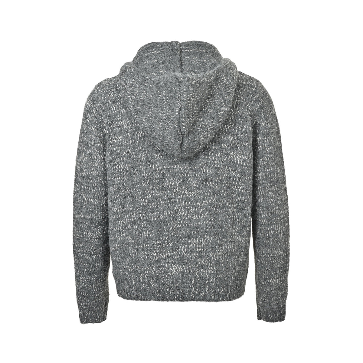 Miu Miu 25Fw patch logo embroidered zipper hooded sweater jacket