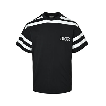 Dior 47 letter stripe printed short sleeves