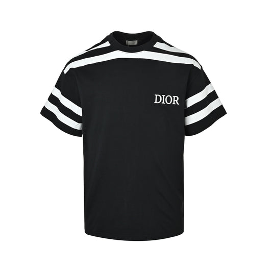 Dior 47 letter stripe printed short sleeves