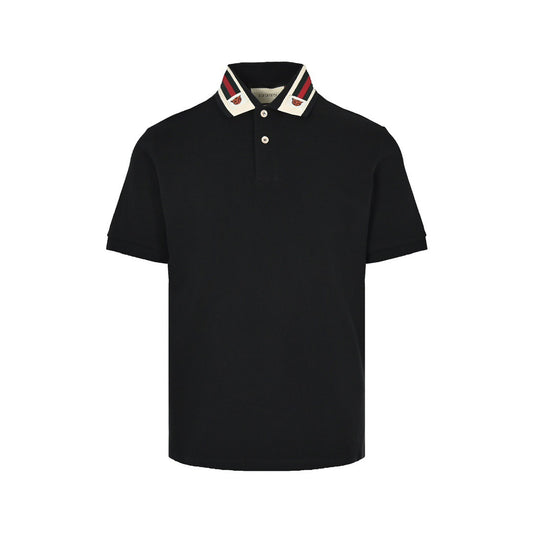Gucci 22ss collar red and green webbing Polo short sleeves