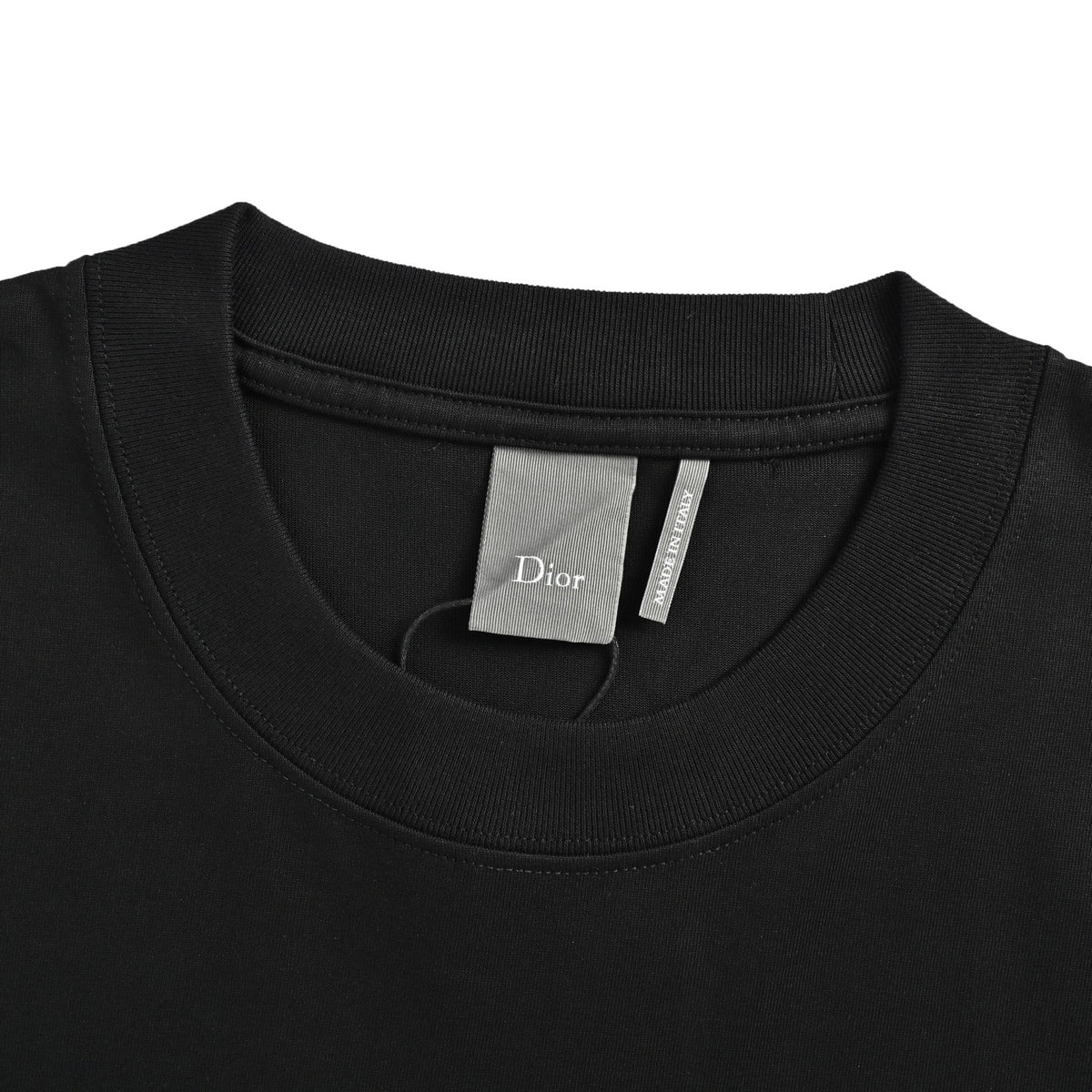 Dior ink bird print letter short sleeves