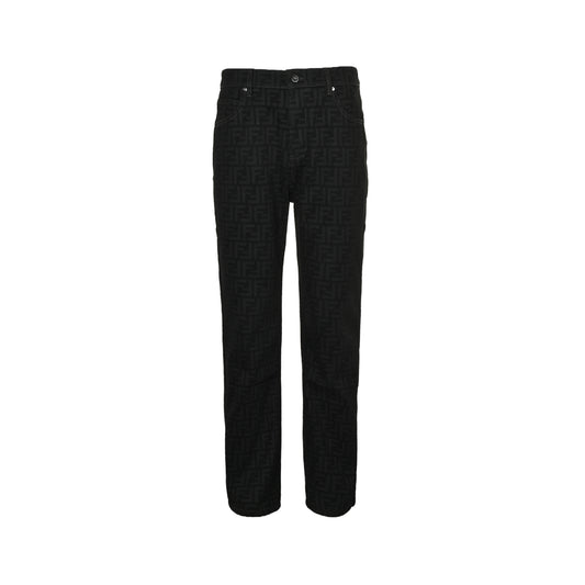 Fendi full printed FF suit jeans