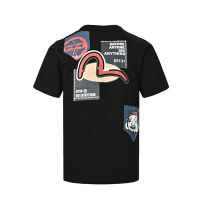 Evisu/福神 seagull pocket printed short sleeves