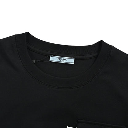 Prada letter print pocket triangle short sleeves