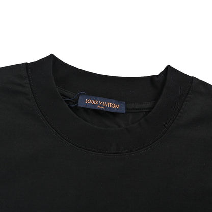Louis Vuitton afterimage four-leaf clover embroidered round neck short sleeves