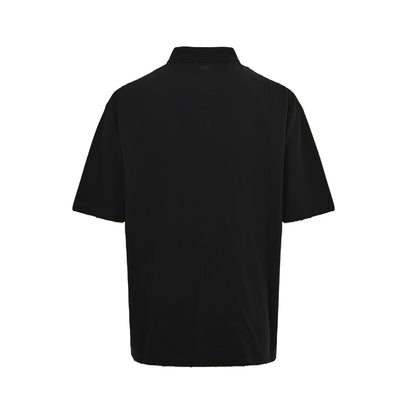 Balenciaga 25ss wheat ear red label embroidered Polo short sleeves