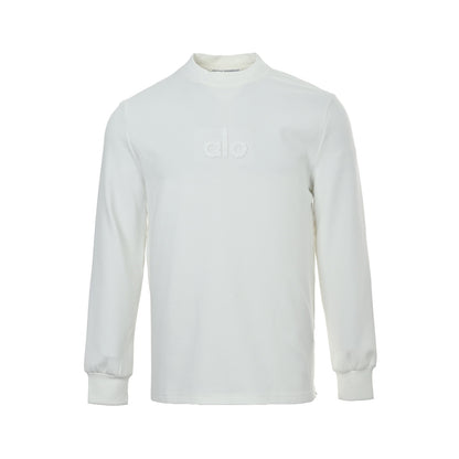 ALO 25Fw dark pattern three-dimensional logo tatami embroidered long-sleeved T-shirt