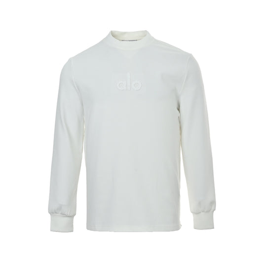 ALO 25Fw dark pattern three-dimensional logo tatami embroidered long-sleeved T-shirt