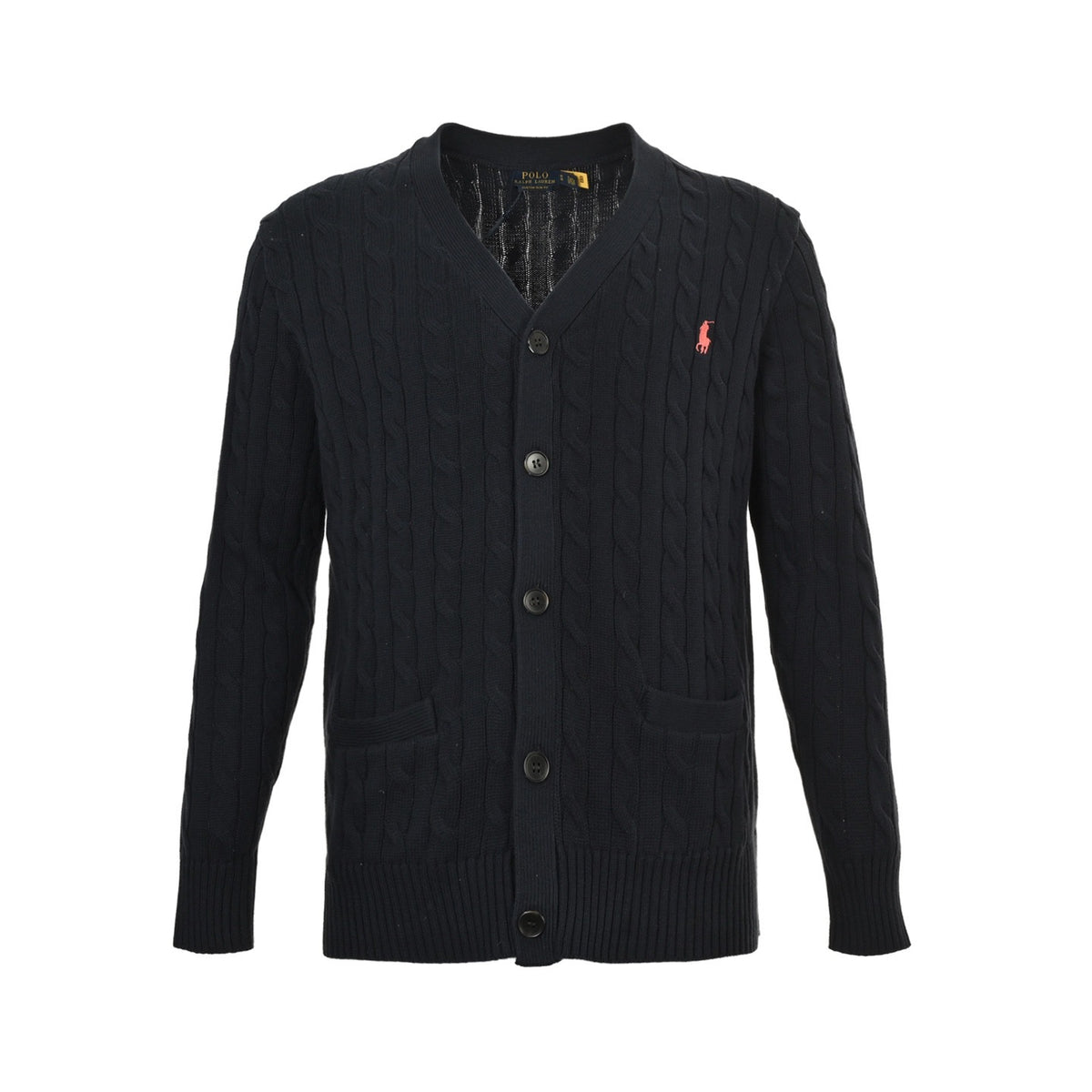 Ralph Lauren 25Fw embroidered pony logo cable knit sweater cardigan