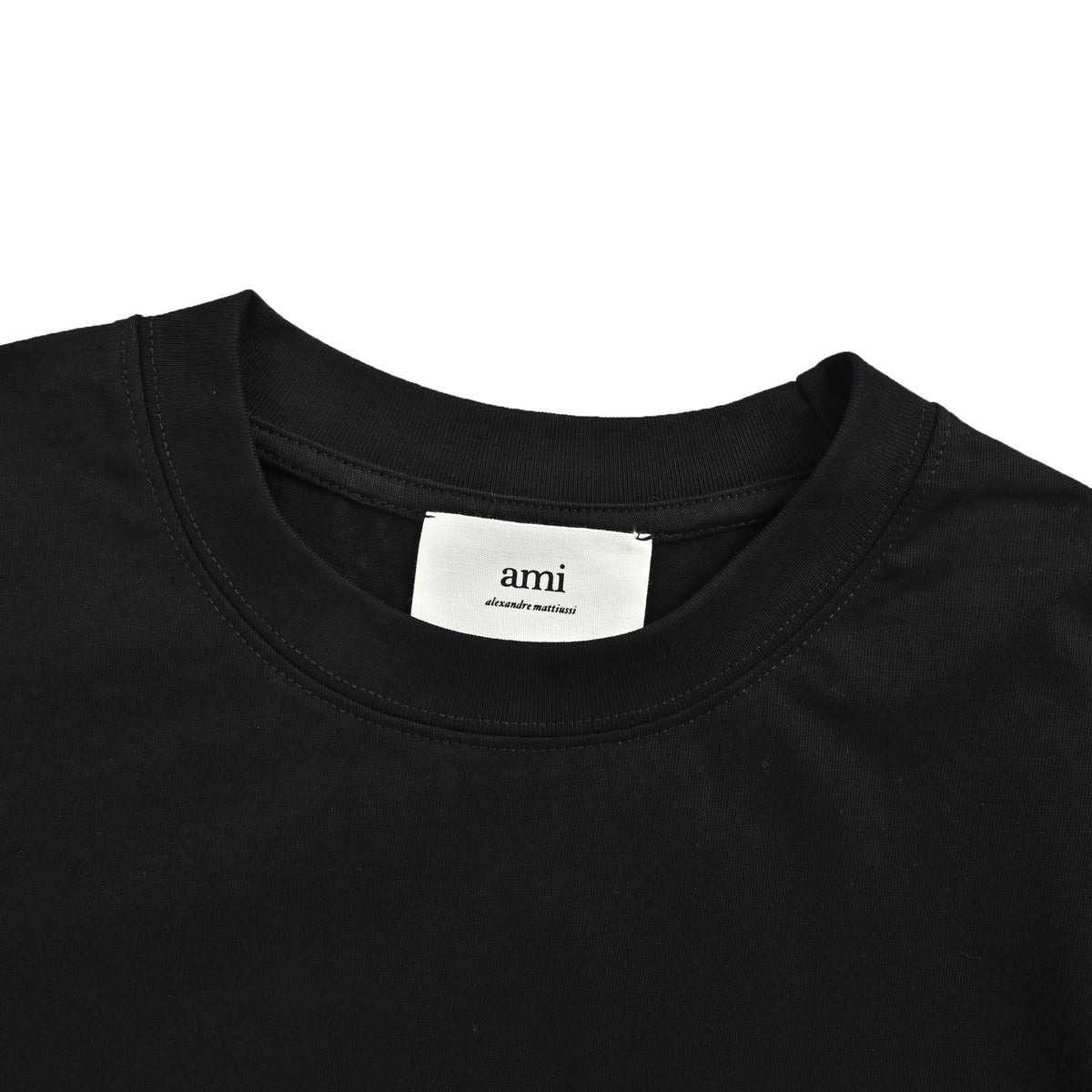 Ami Paris hem letter embroidered short sleeves